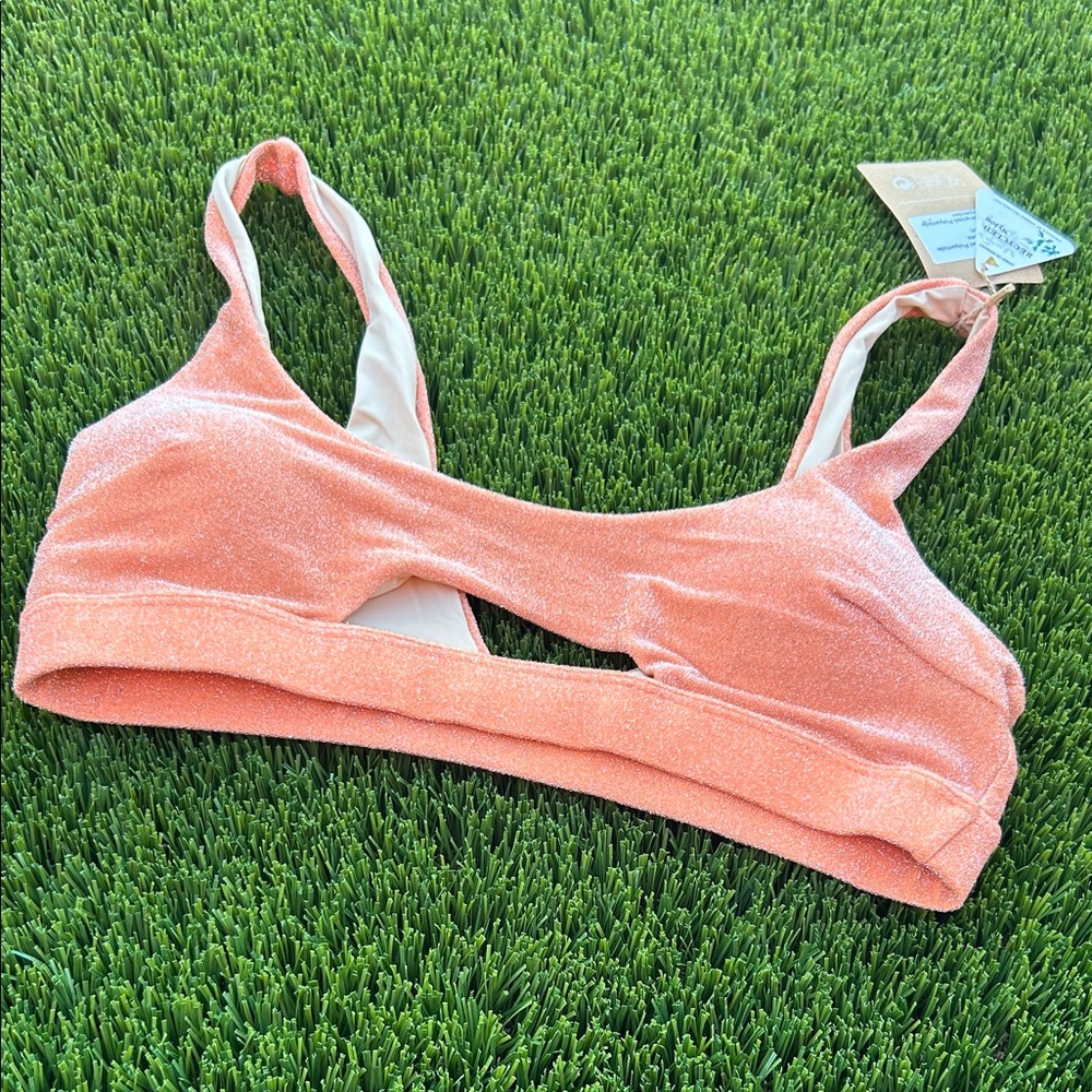 Coral One-Piece Swim Top - Women's Cutout Swimwear
